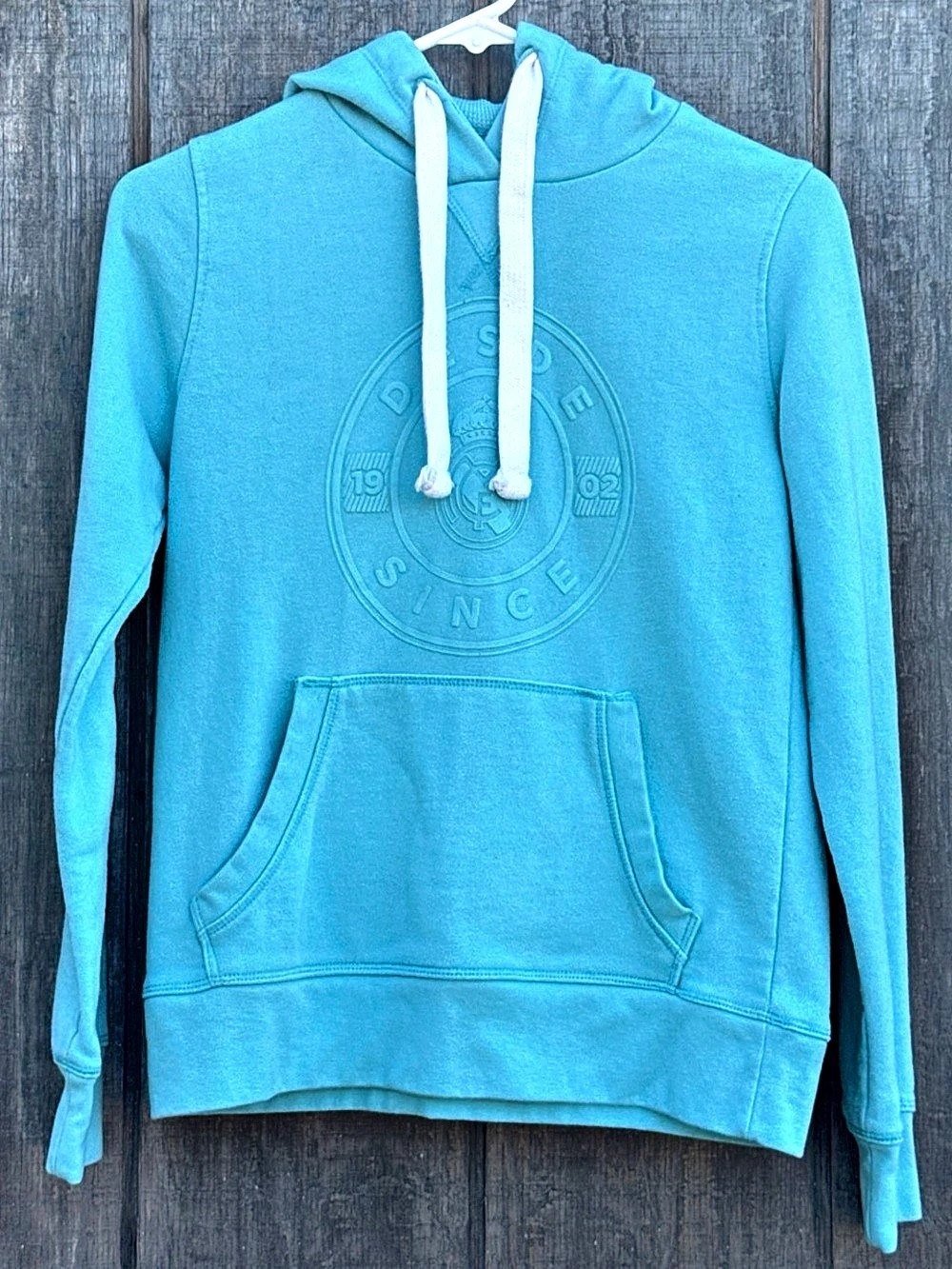 Real Madrid 1902 Crest Hoodie Crest Hoodie in Blue Size Small Like New